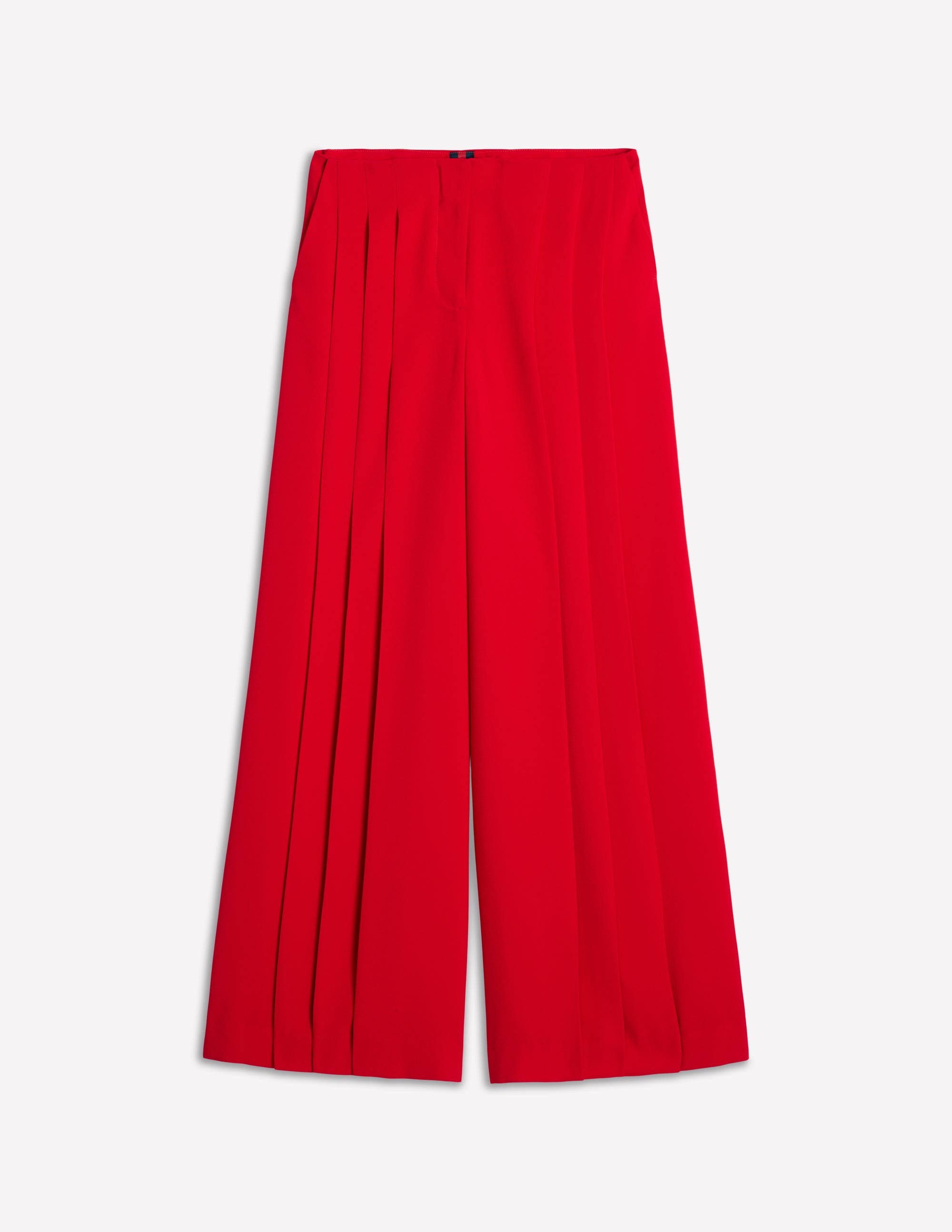 Regent Wide Leg Trousers-Poppy Red - Image 8