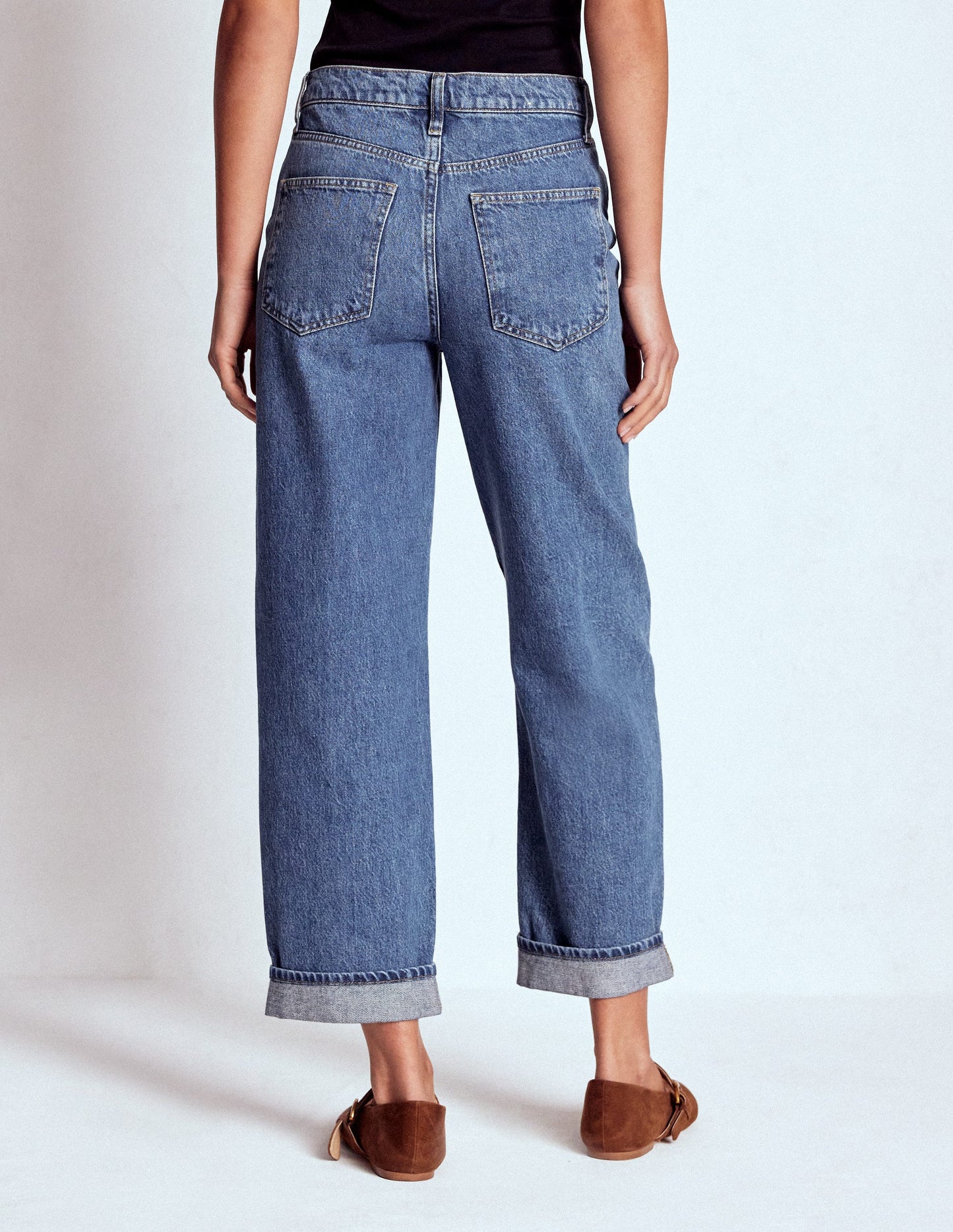 Mid Rise Relaxed Jeans-Mid Vintage