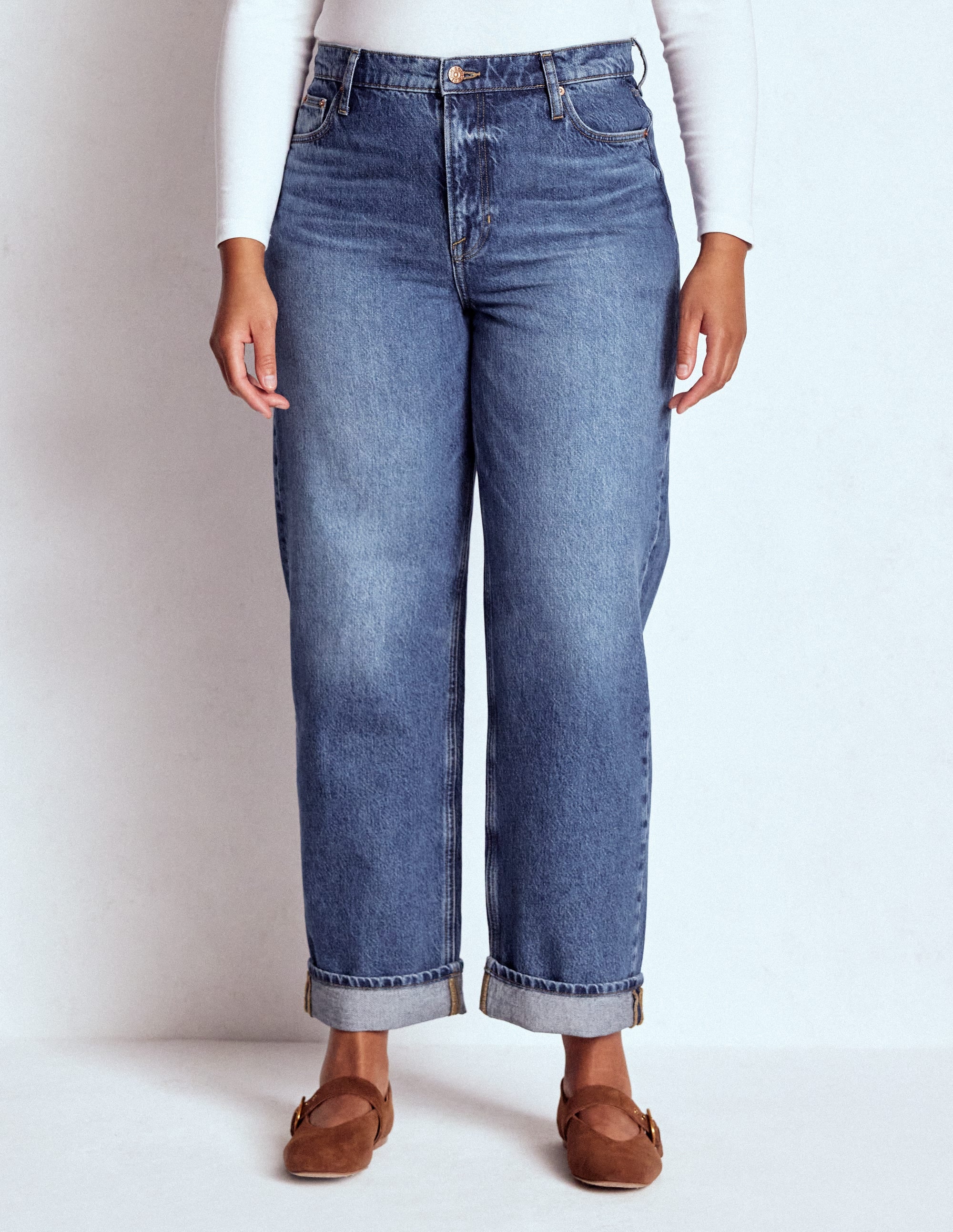 Mid Rise Relaxed Jeans-Mid Vintage - Image 10