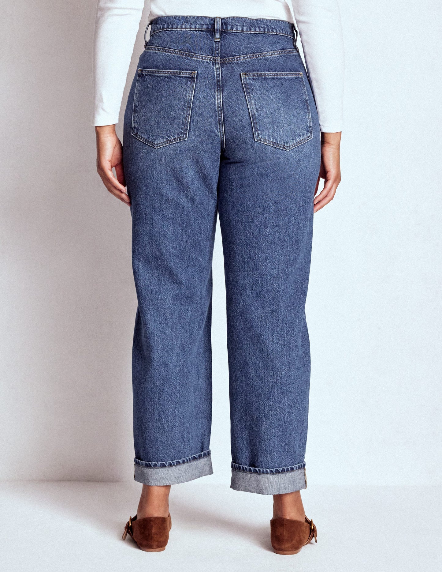 Mid Rise Relaxed Jeans-Mid Vintage