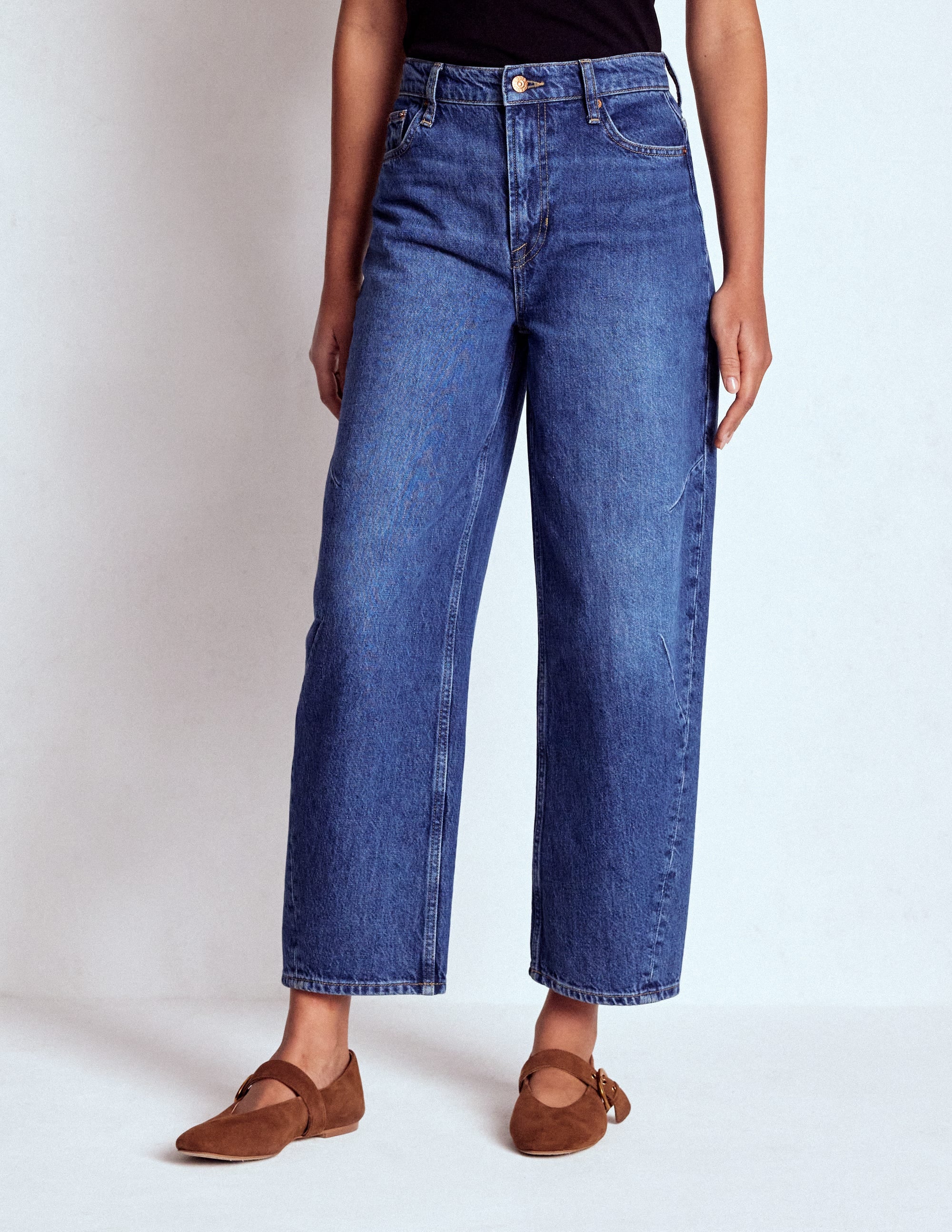 Barrel Leg Jeans-Mid Vintage - Image 1