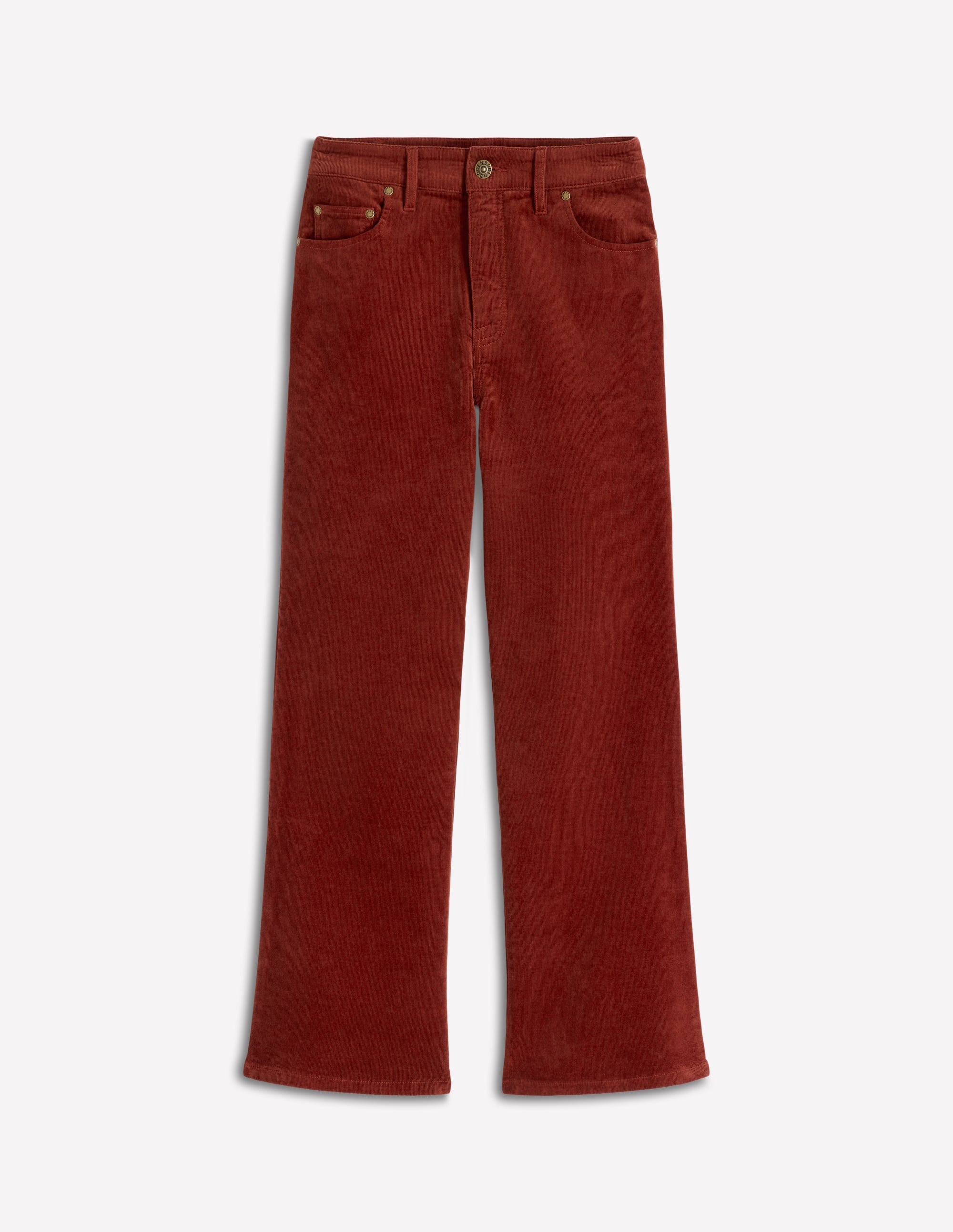 5-Pocket Cord Kick Jeans-Fired Brick - Image 5