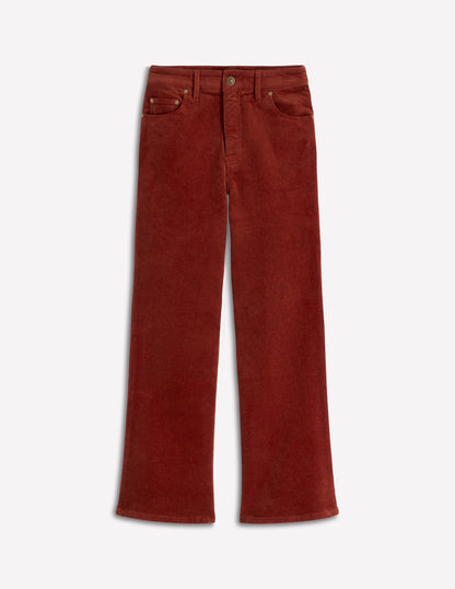 5-Pocket Cord Kick Jeans-Fired Brick-5