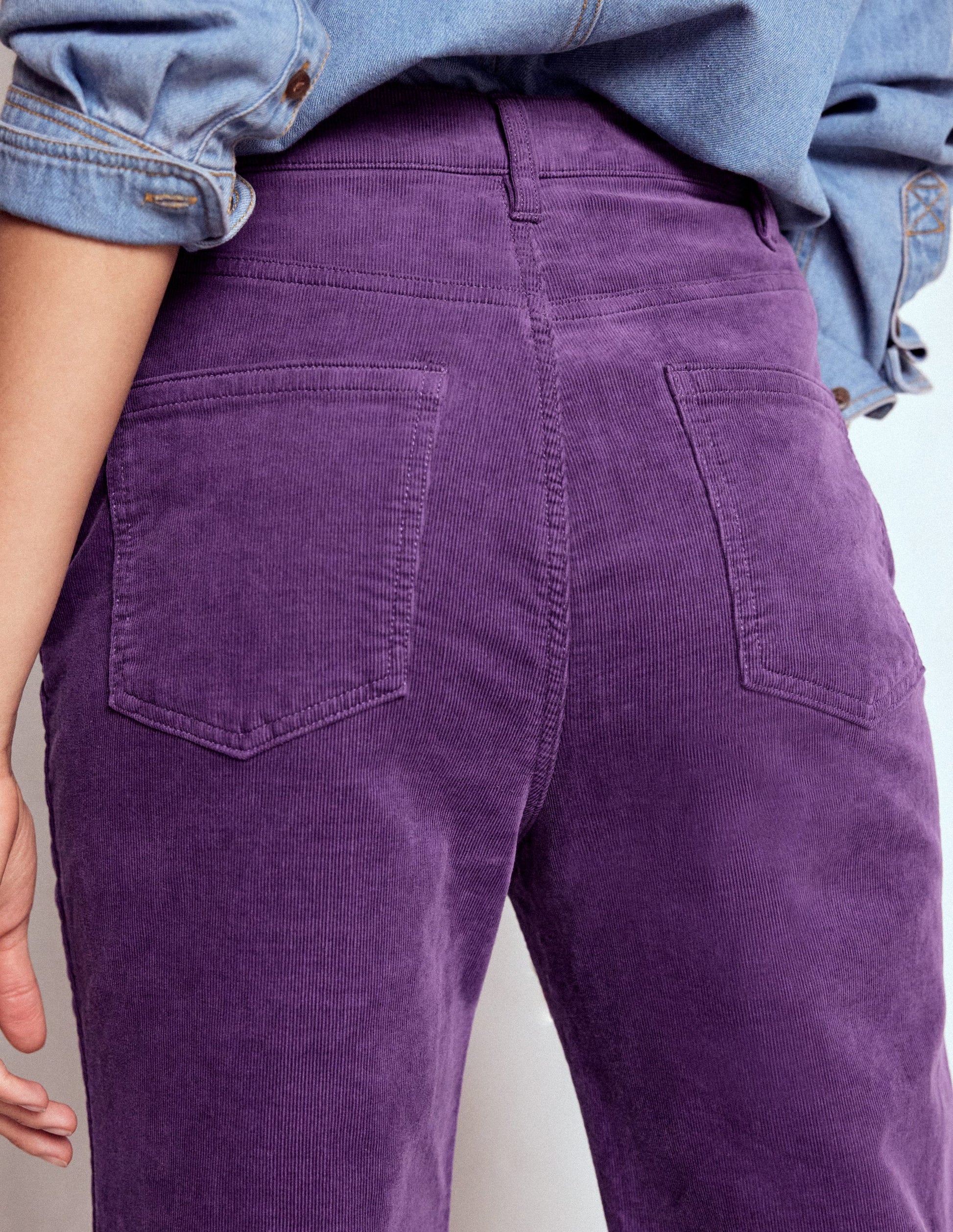 5-Pocket Cord Kick Jeans-Mystic Purple-2