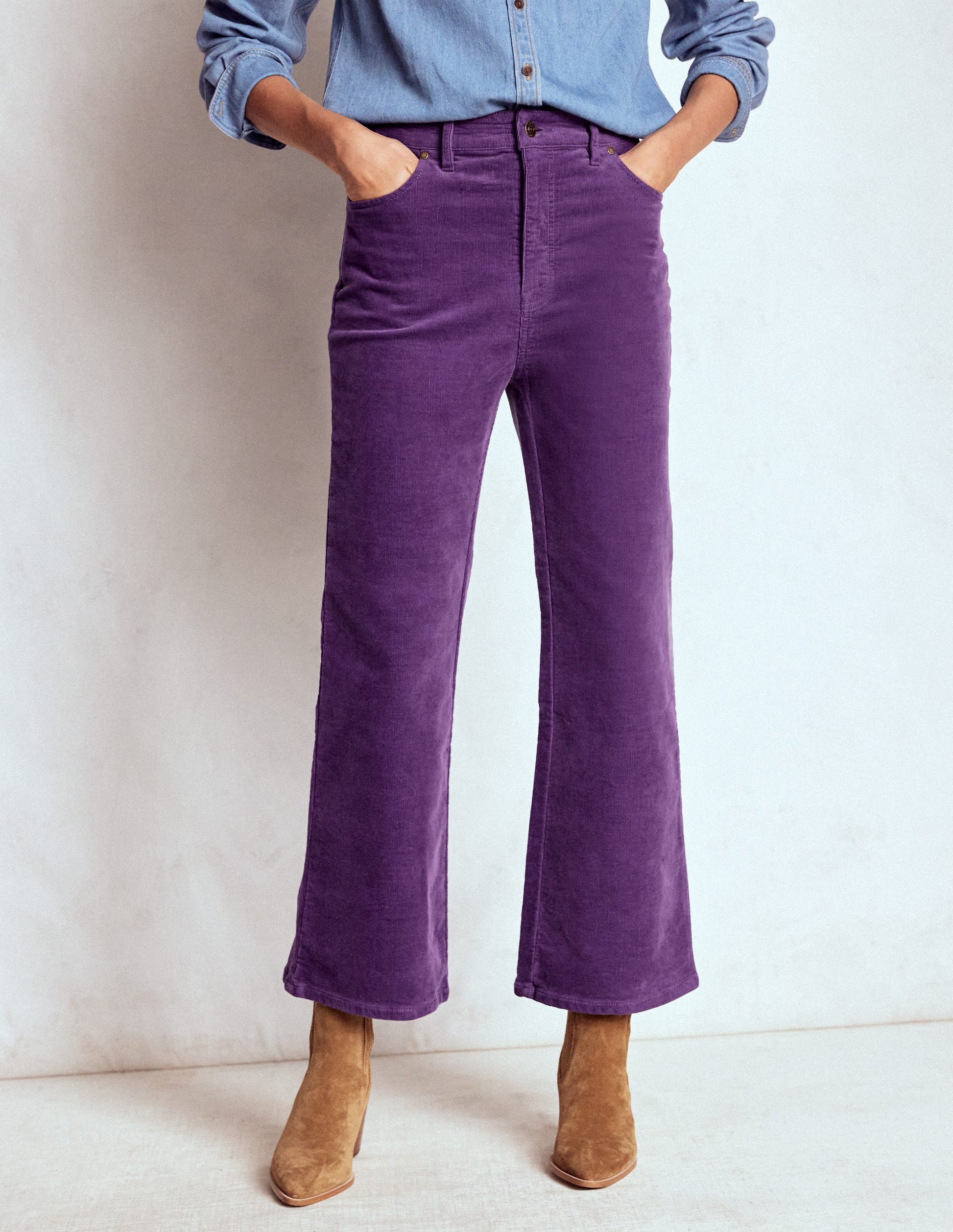 5-Pocket Cord Kick Jeans-Mystic Purple-4
