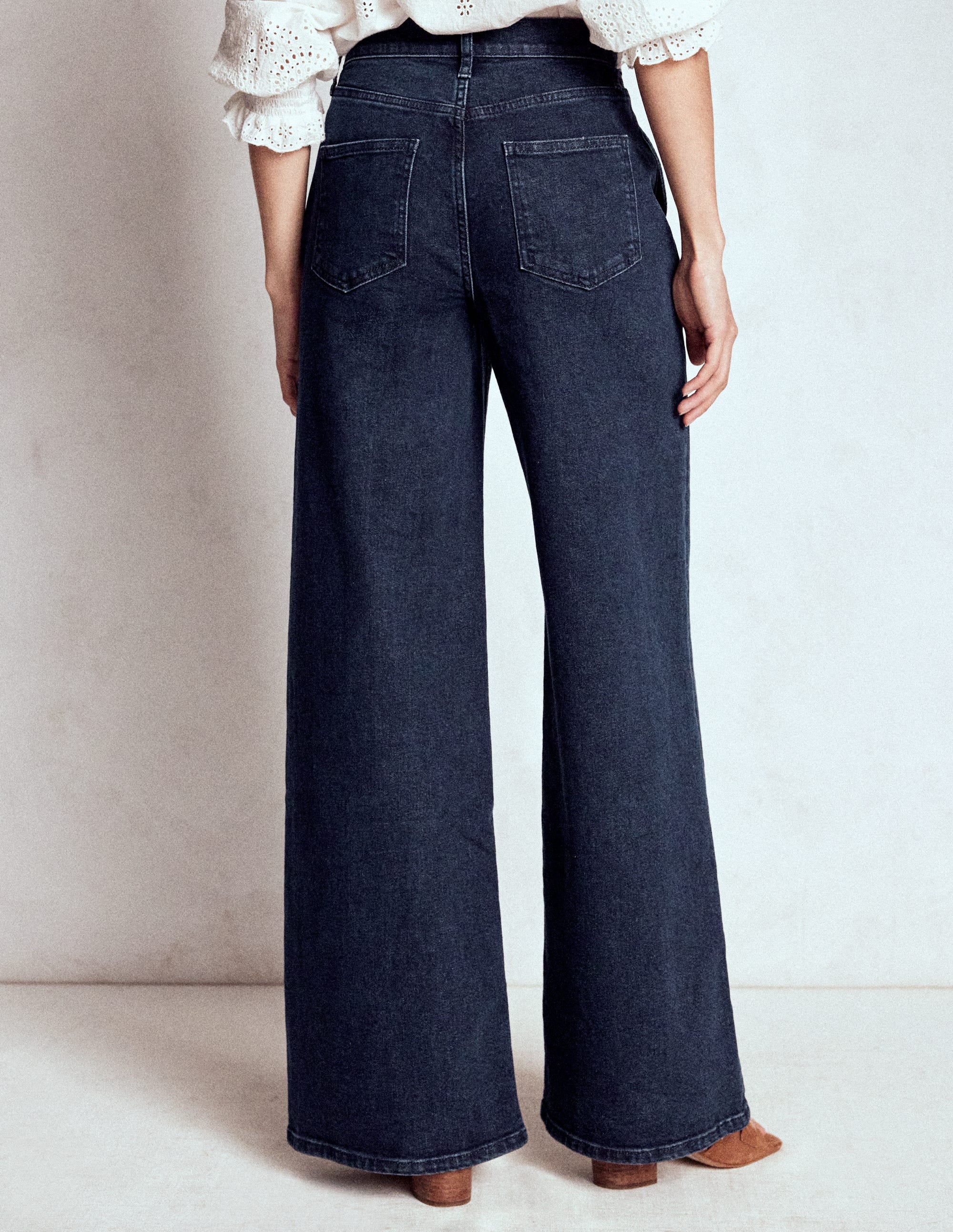 High Rise Clean Wide Jeans-Dark Vintage - Image 3