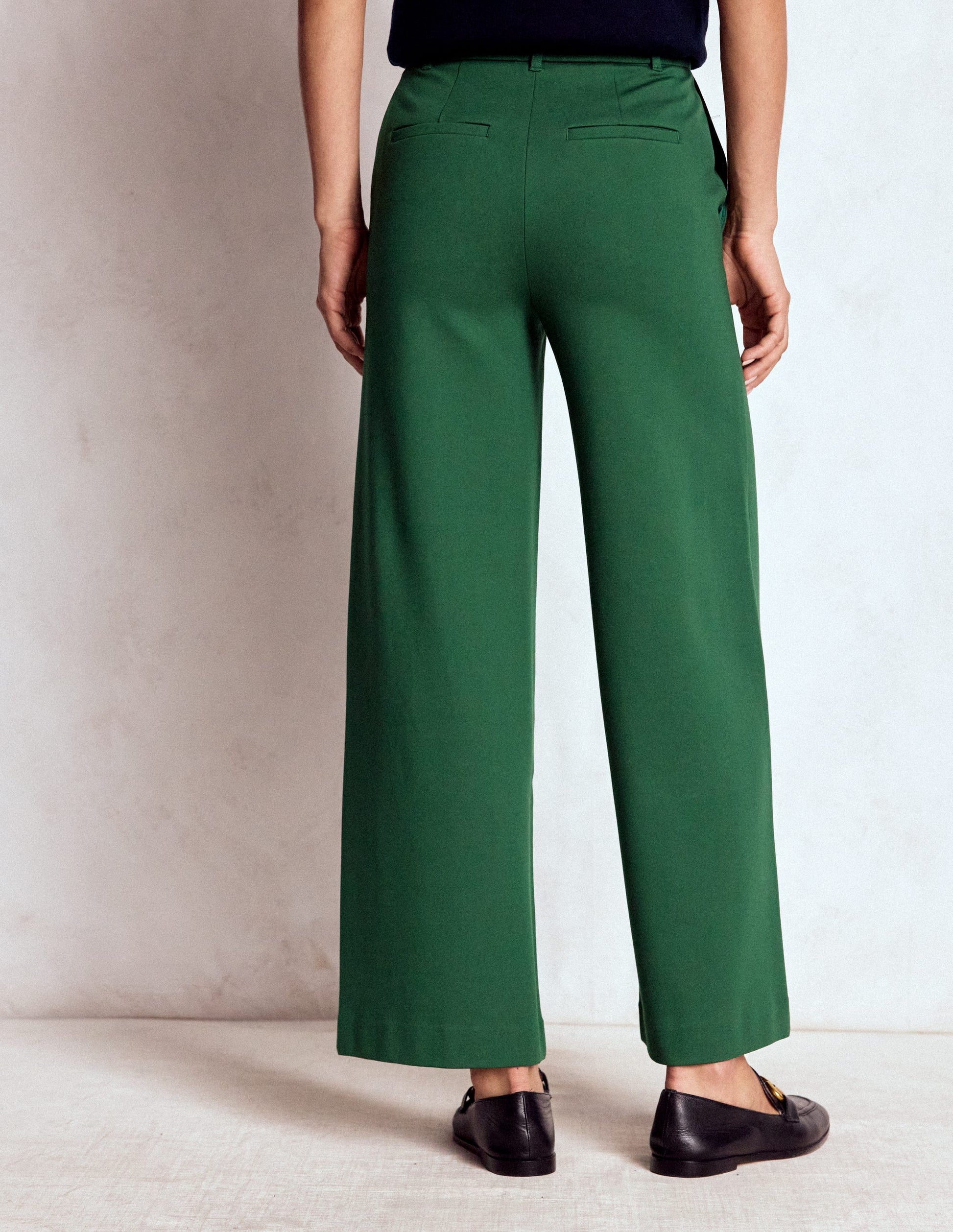 Belgravia Ponte Crop Trousers-Hunter Green-3