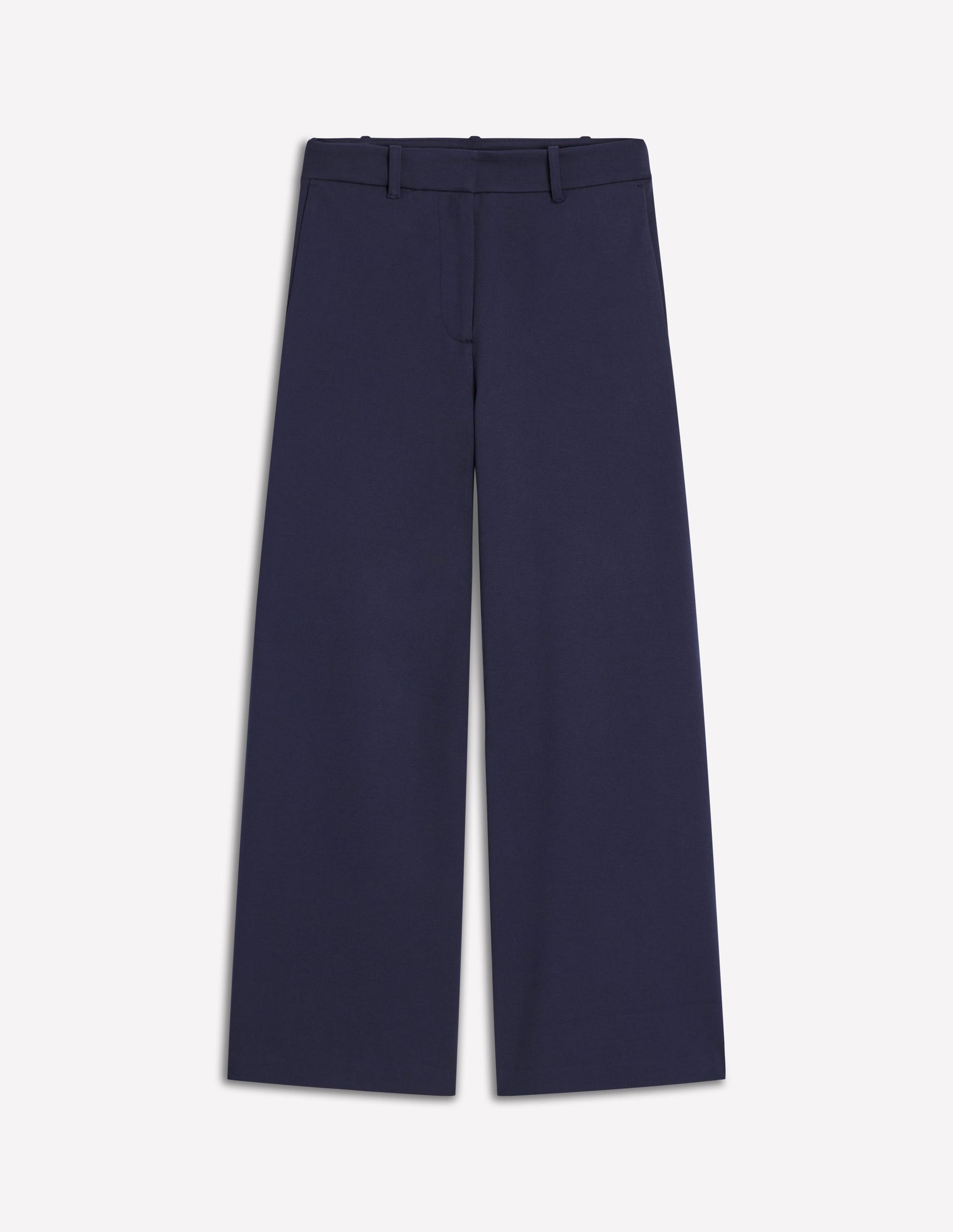 Belgravia Ponte Crop Trousers-Navy-5
