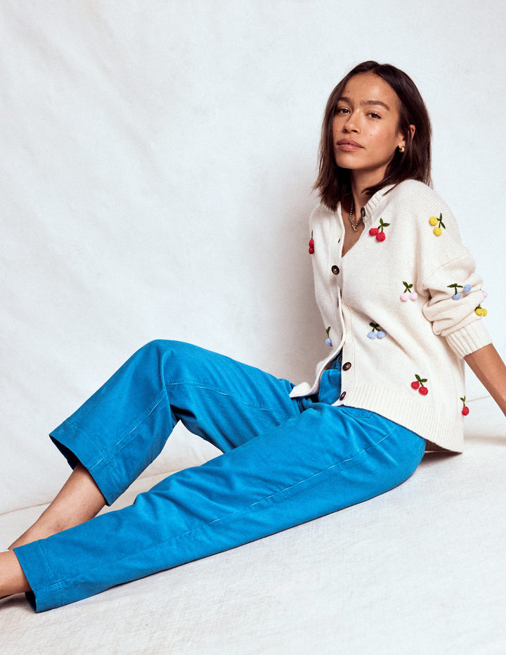 Primrose Cord Trousers-Bright Blue