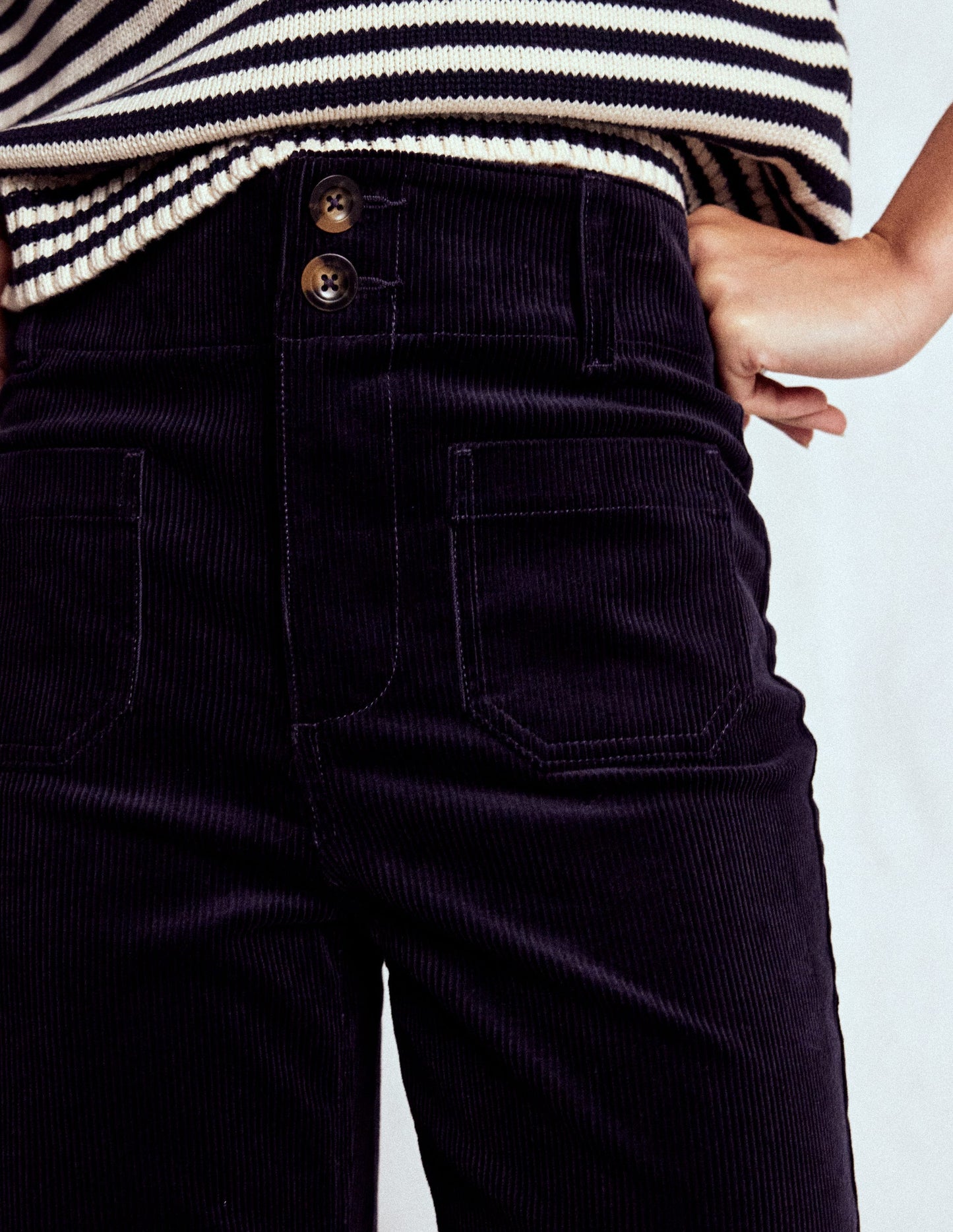 Primrose Cord Trousers-Navy