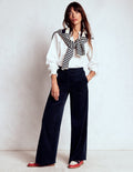 Belgravia Chunky Cord Trousers-Navy