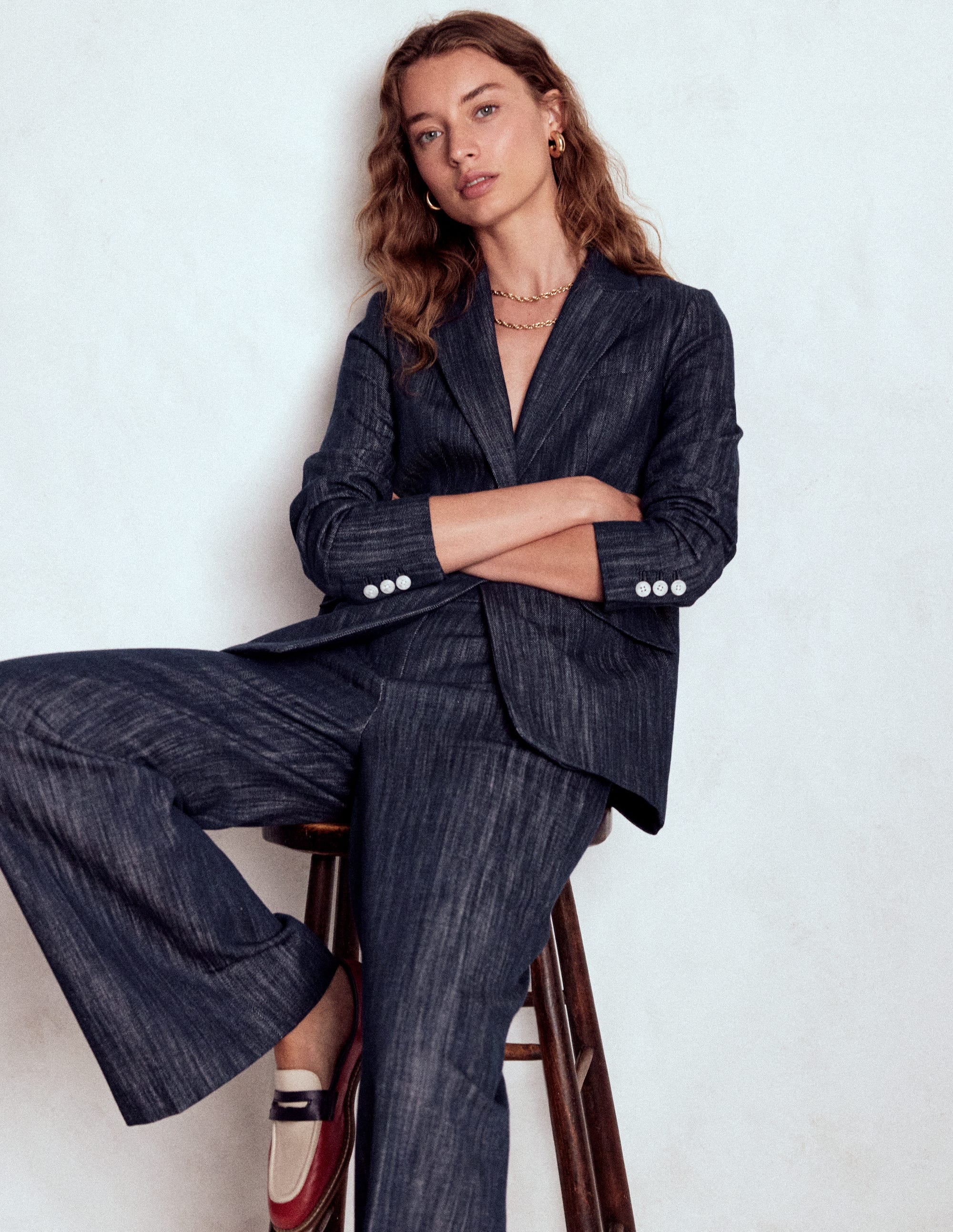 Belgravia Twill Trousers-Navy Indigo - Image 1