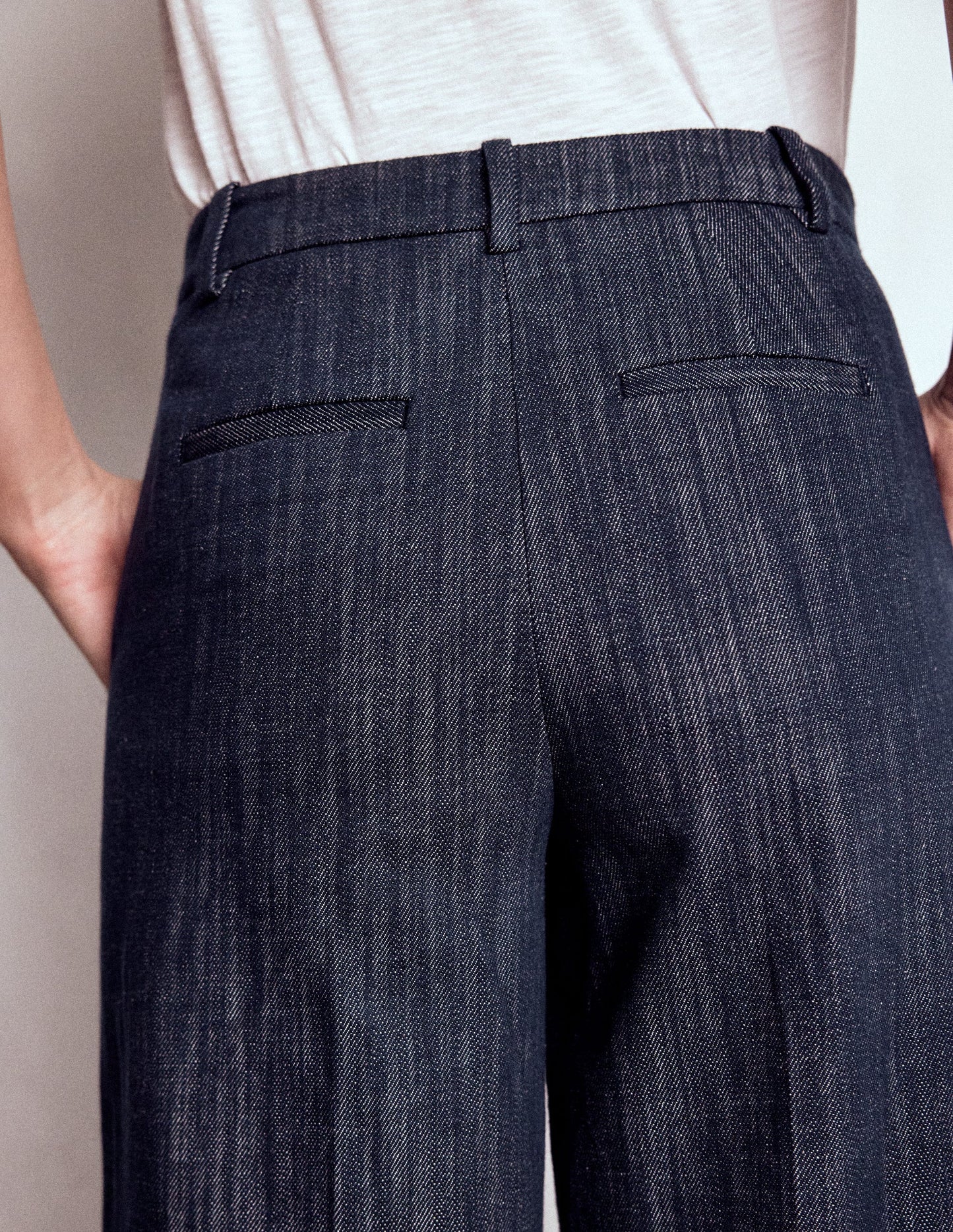 Belgravia Twill Trousers-Navy Indigo