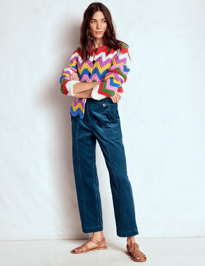 Pimlico Cord Trousers-Indigo Blue