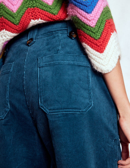 Pimlico Cord Trousers-Indigo Blue-2