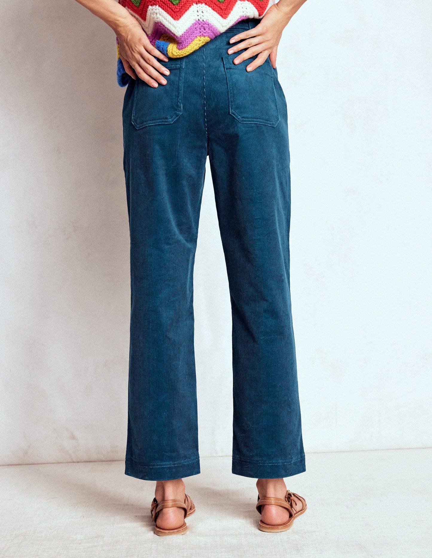 Pimlico Cord Trousers-Indigo Blue