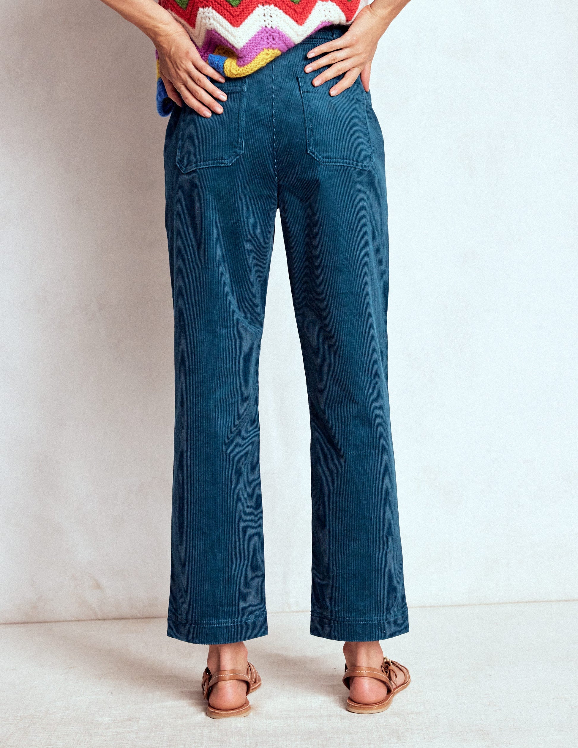 Pimlico Cord Trousers-Indigo Blue-3