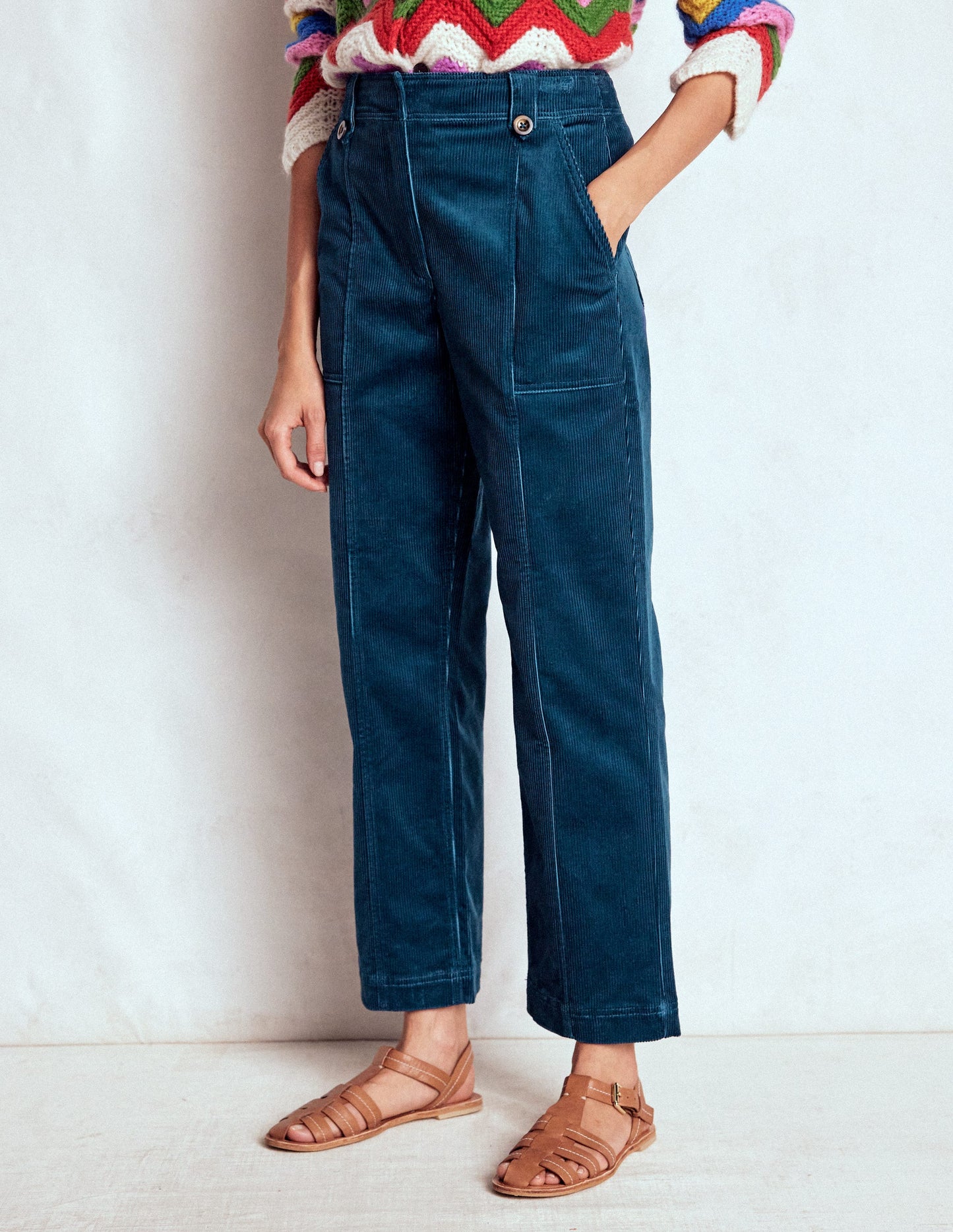 Pimlico Cord Trousers-Indigo Blue