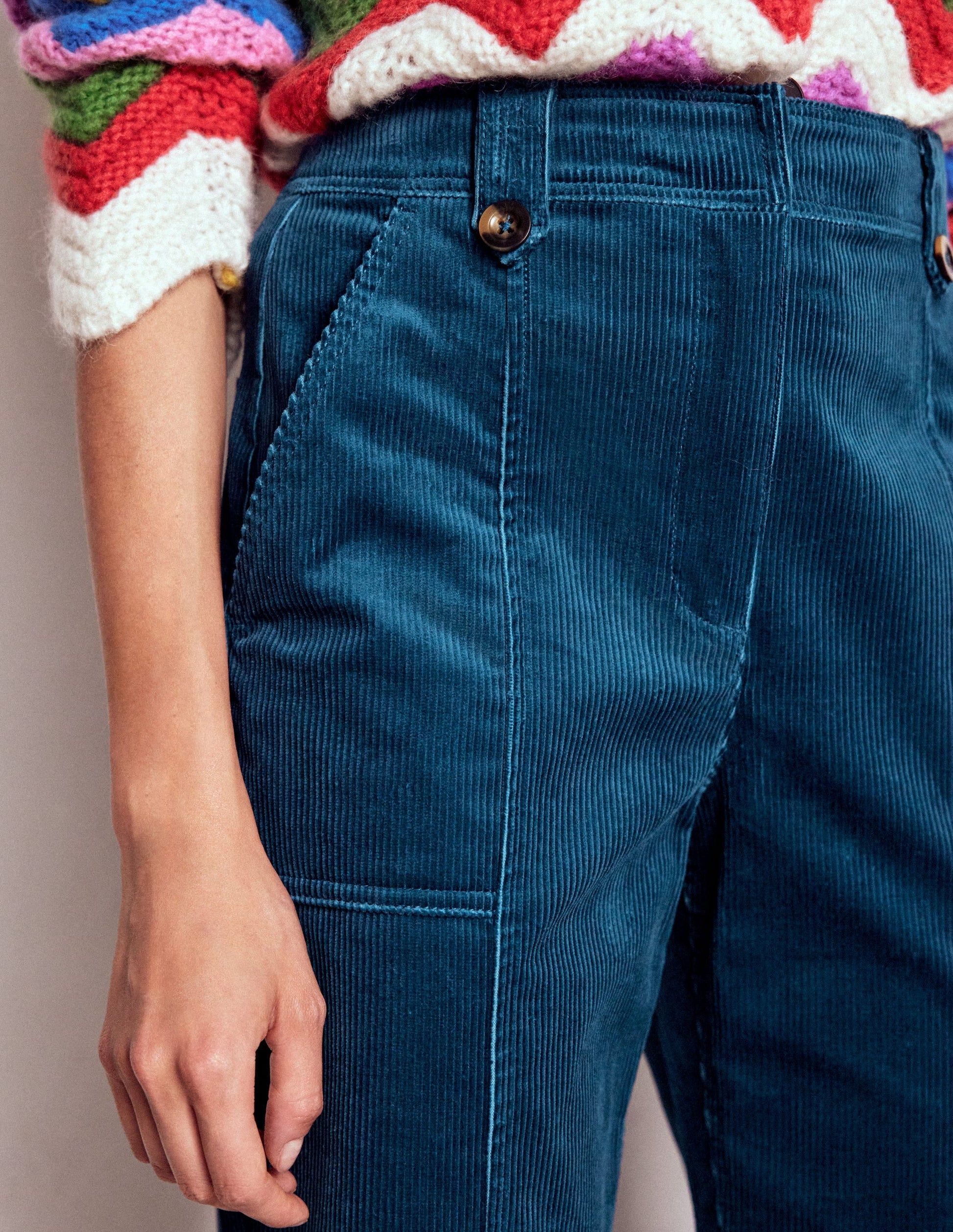 Pimlico Cord Trousers-Indigo Blue-5