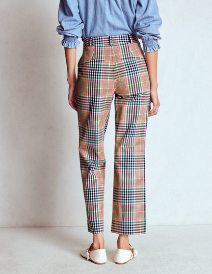 Canonbury Tailored Trousers-Brown,Rose Pink and Navy Check-3
