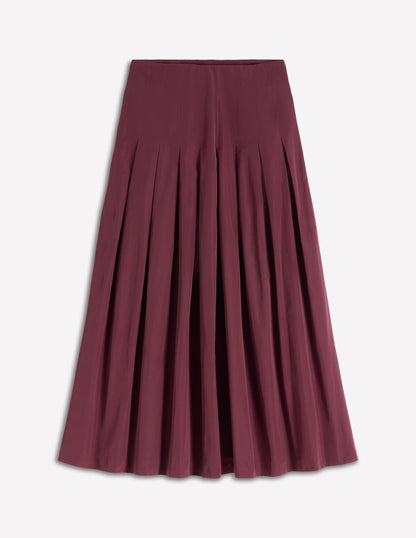 Valentina Taffeta Midi Skirt-Deep Wisteria-5