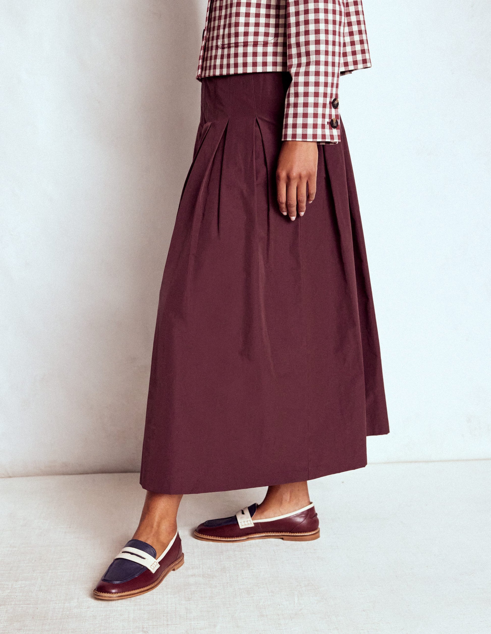 Valentina Taffeta Midi Skirt-Deep Wisteria-4