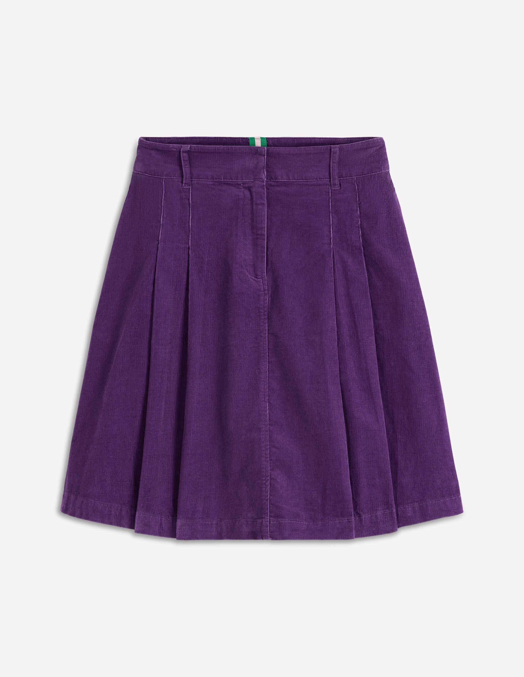 Pleated Cord Skirt-Mystic Purple - Image 2