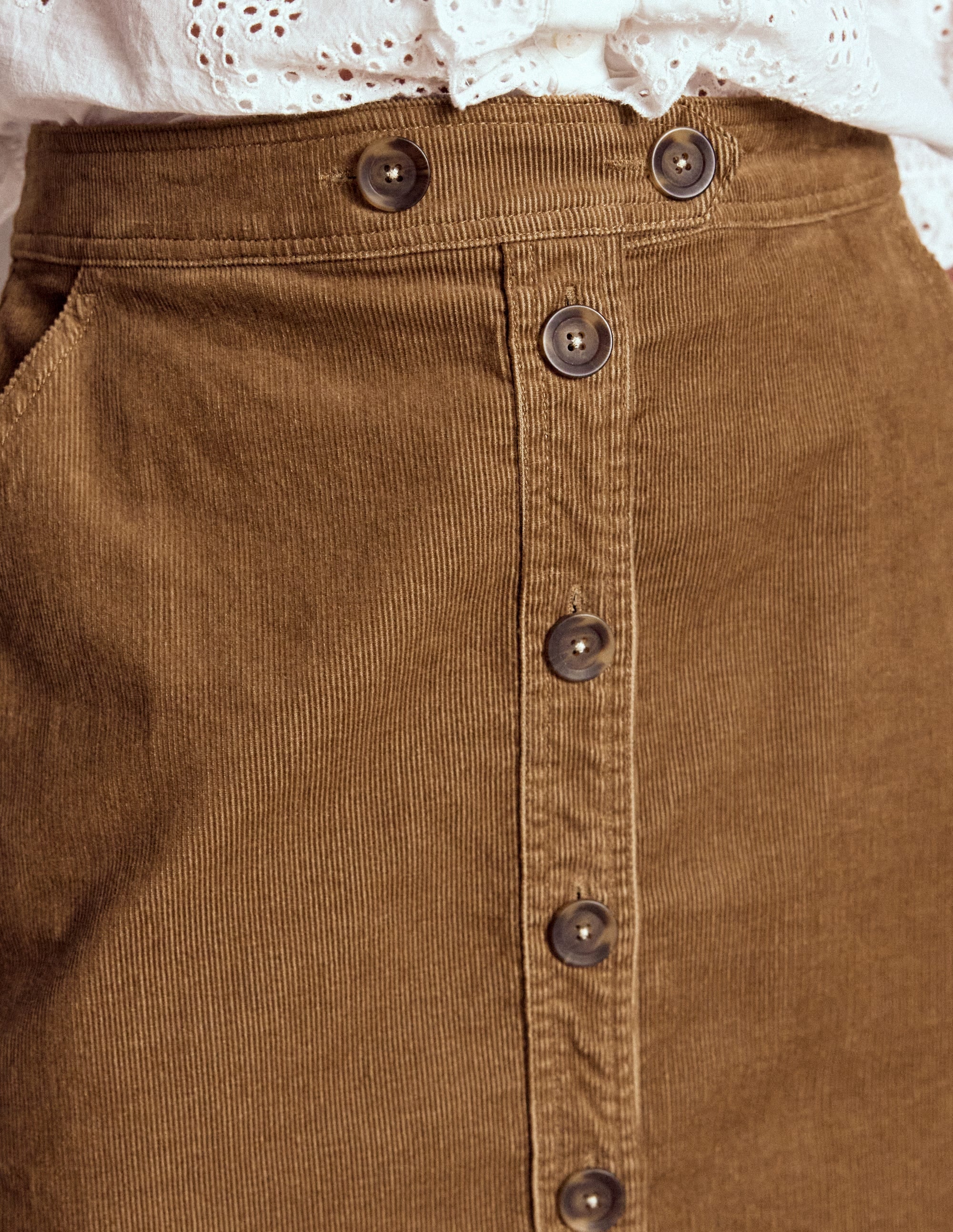 Cecelia Cord Skirt-Latte - Image 2