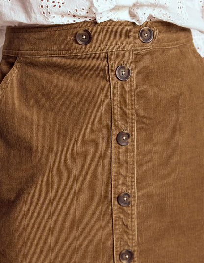 Cecelia Cord Skirt-Latte-2
