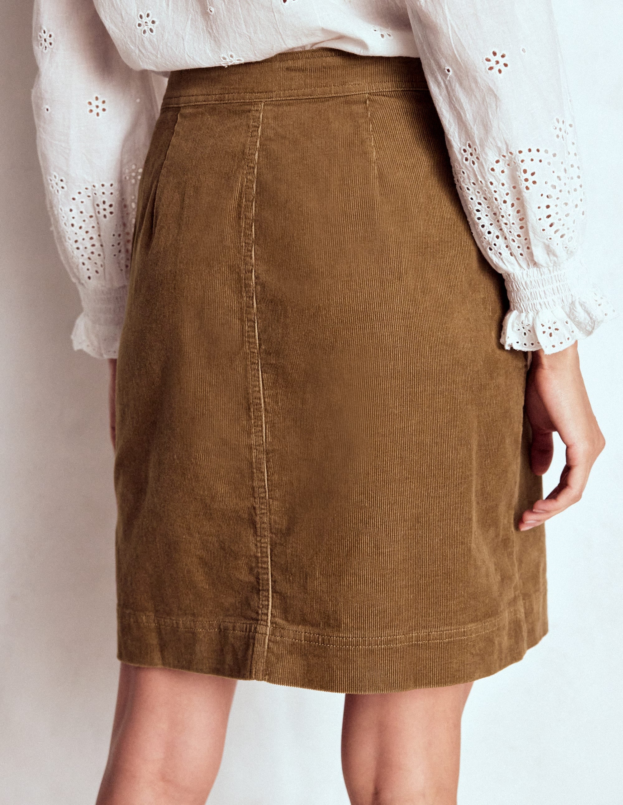 Cecelia Cord Skirt-Latte - Image 3