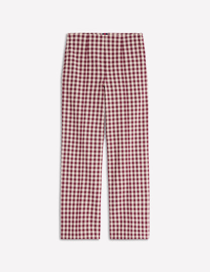 Smart 7/8 Trousers-Chestnut Gingham-6