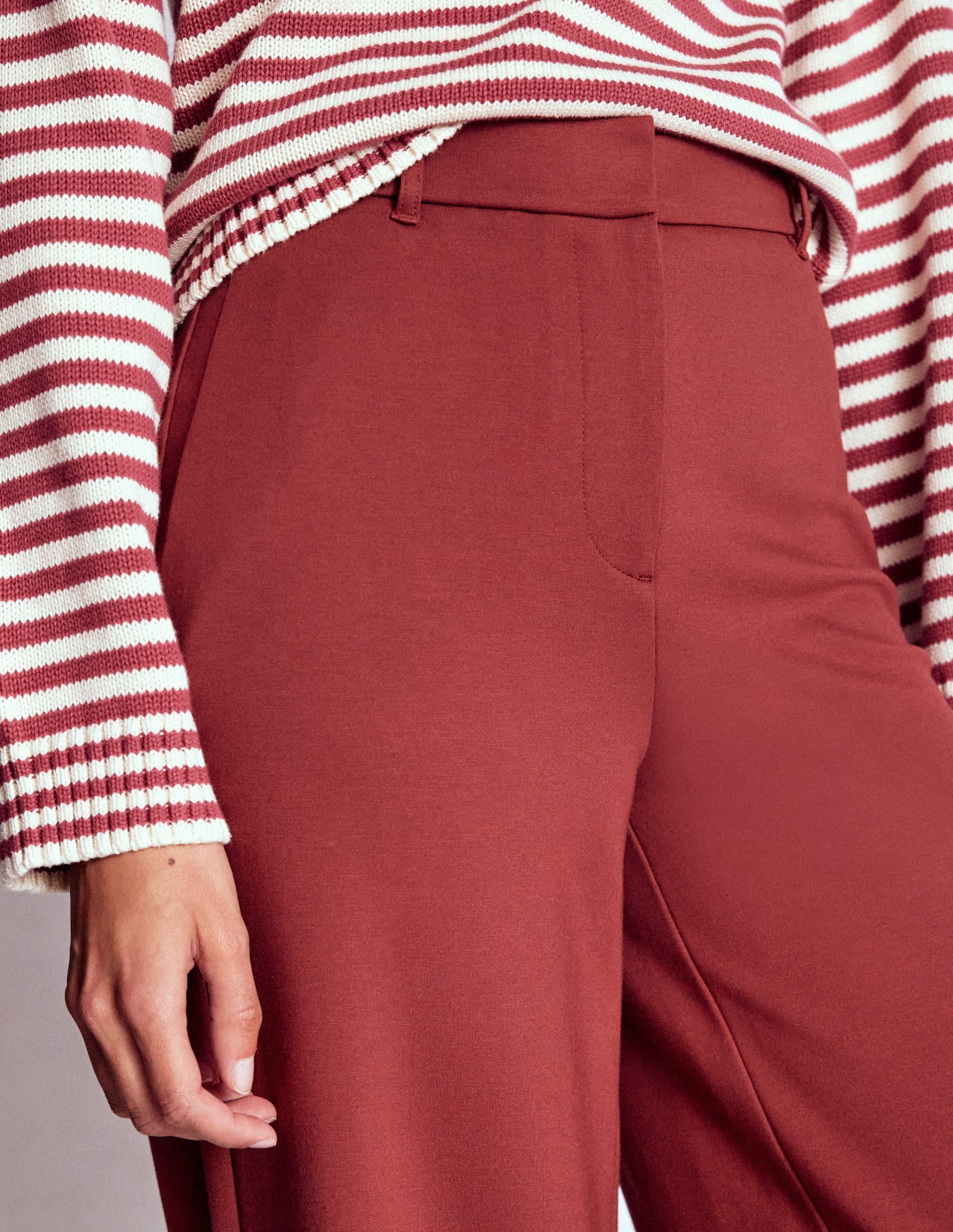 Belgravia Ponte Trousers-Chestnut - Image 1