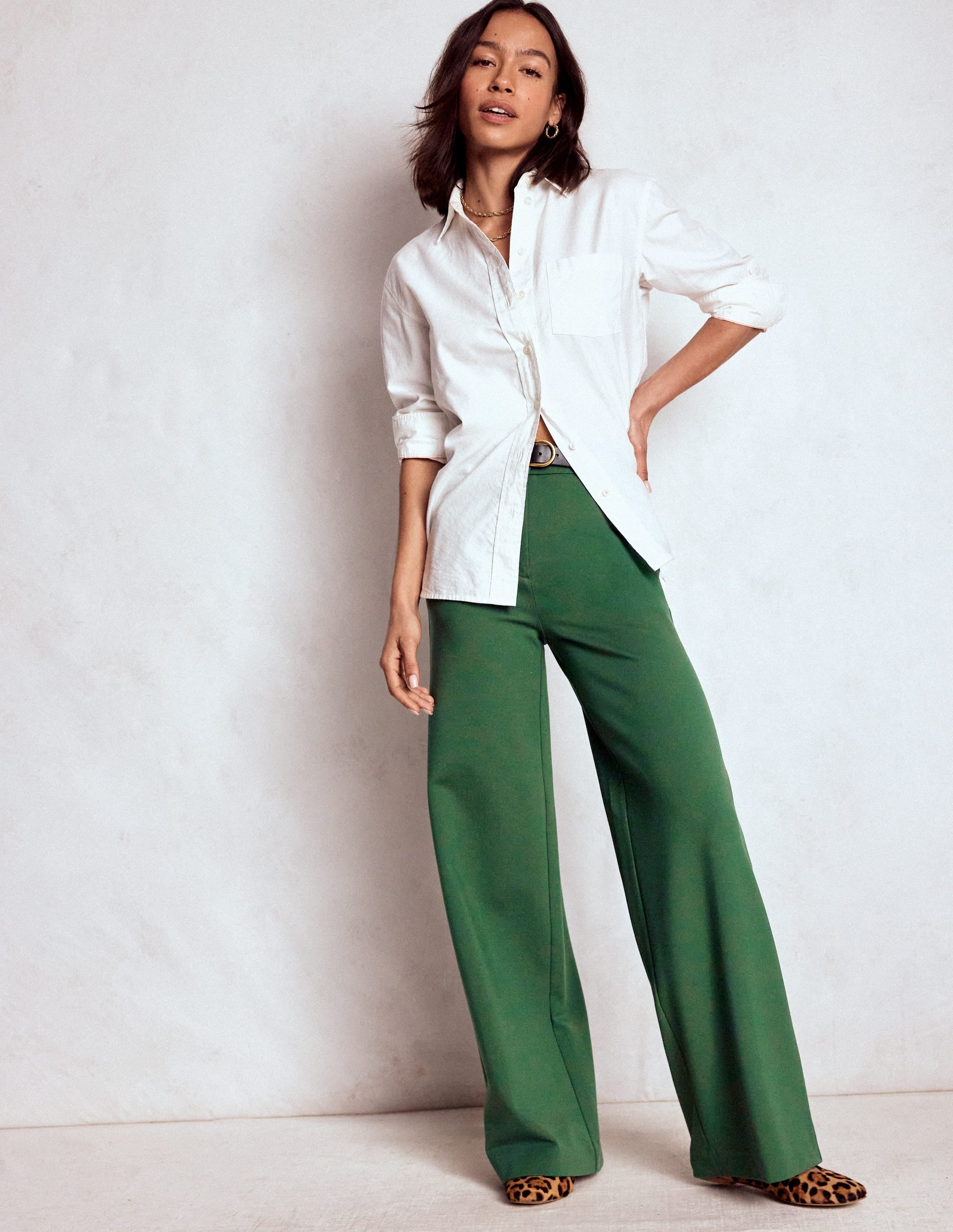 Belgravia Ponte Trousers-Hunter Green - Image 1