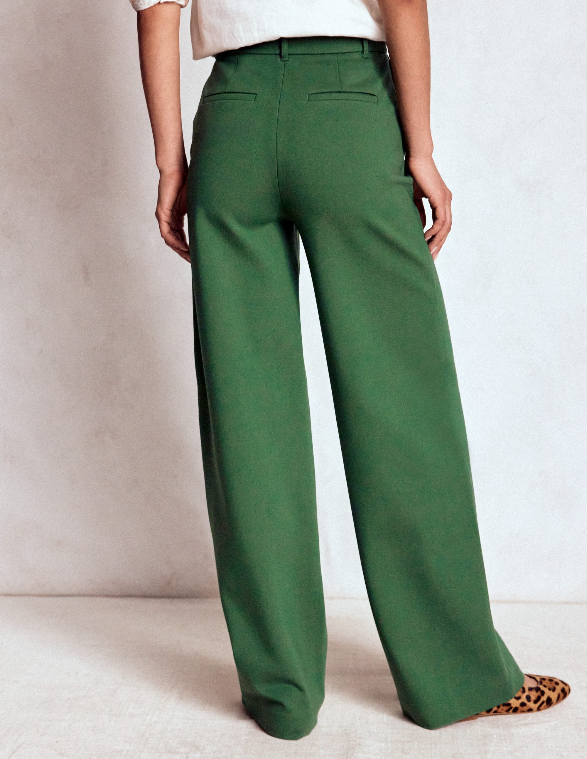 Belgravia Ponte Trousers-Hunter Green - Image 3