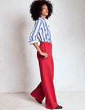 Belgravia Ponte Trousers-Carmine Red