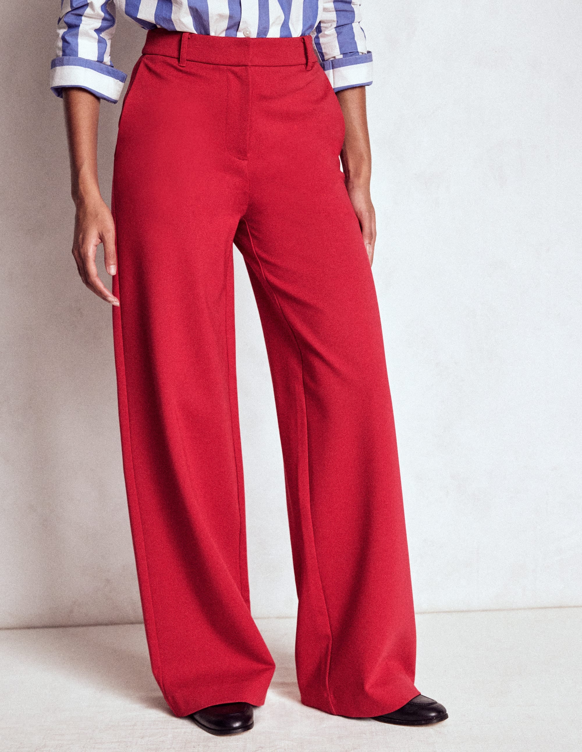 Belgravia Ponte Trousers-Carmine Red - Image 4