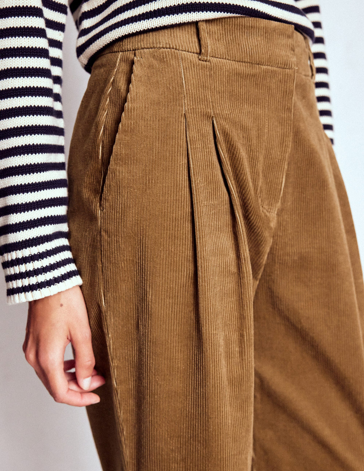 Kensington Cord Trousers-Latte - Image 2