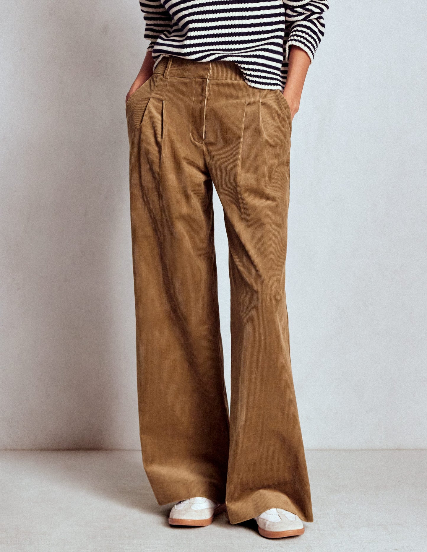 Kensington Cord Trousers-Latte