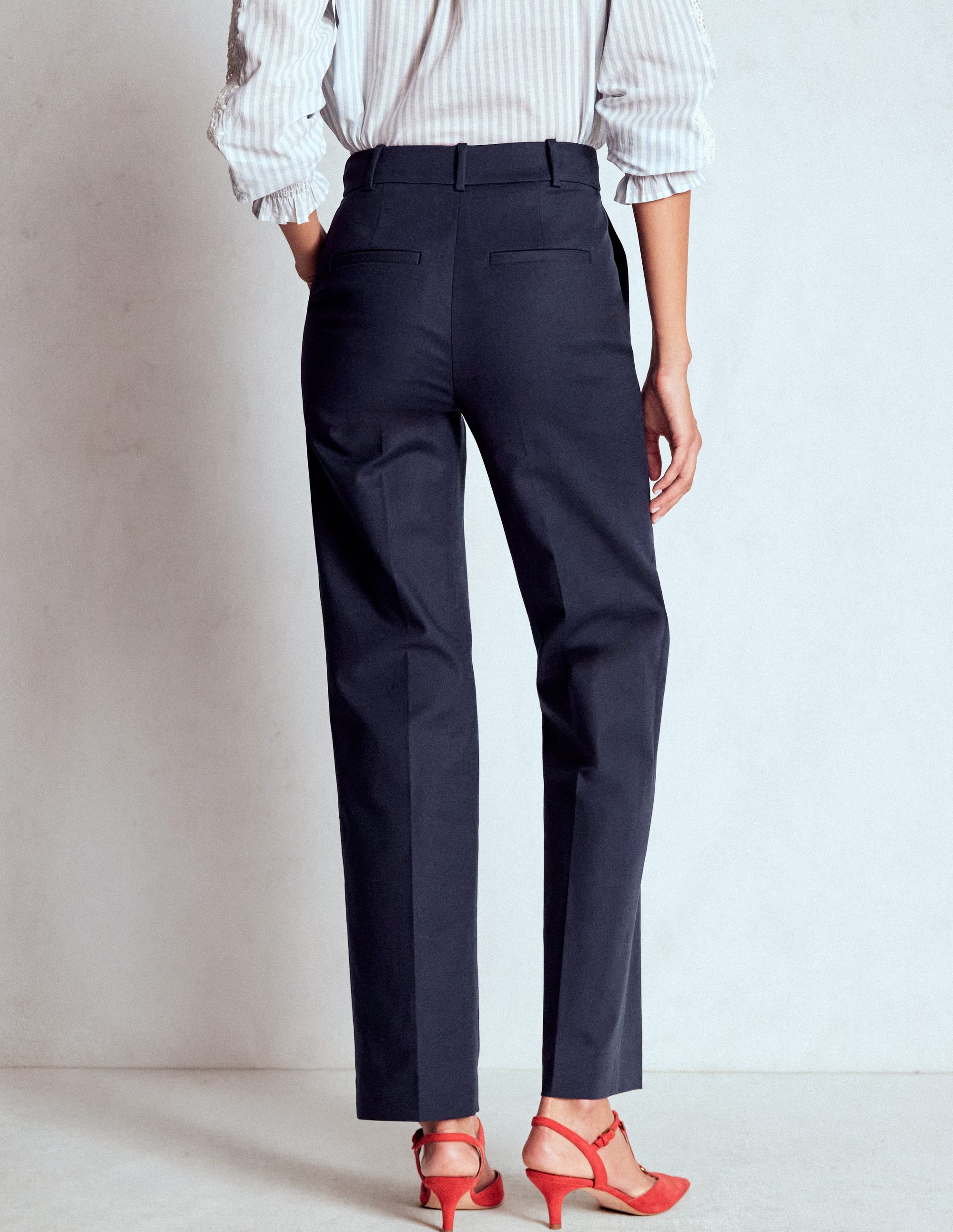 Canonbury Cotton Trousers-Navy - Image 3