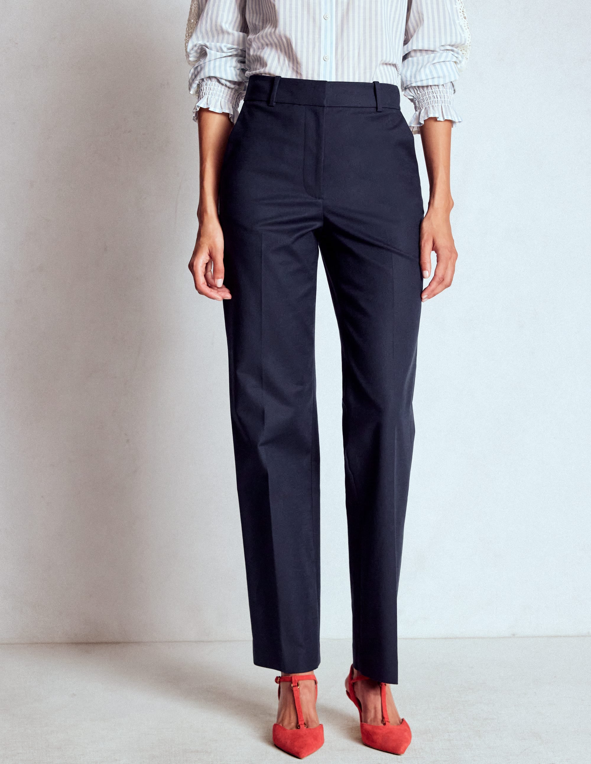 Canonbury Cotton Trousers-Navy - Image 4