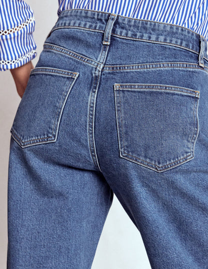 Mid Rise Straight Leg Jeans-Mid Vintage-3