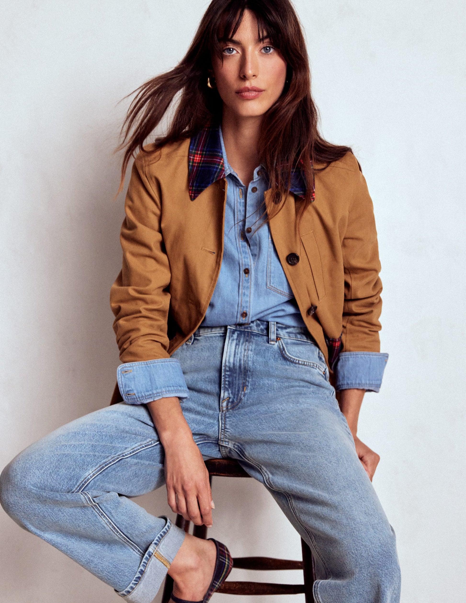 Mid Rise Straight Leg Jeans-Light Vintage-2