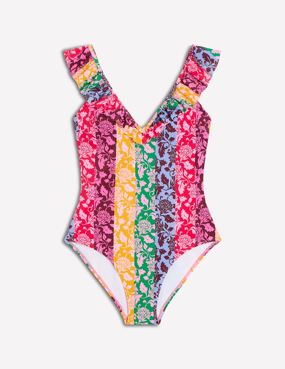 Evia Ruffle Swimsuit-Multi, Ornate Vine Hotch - Image 6