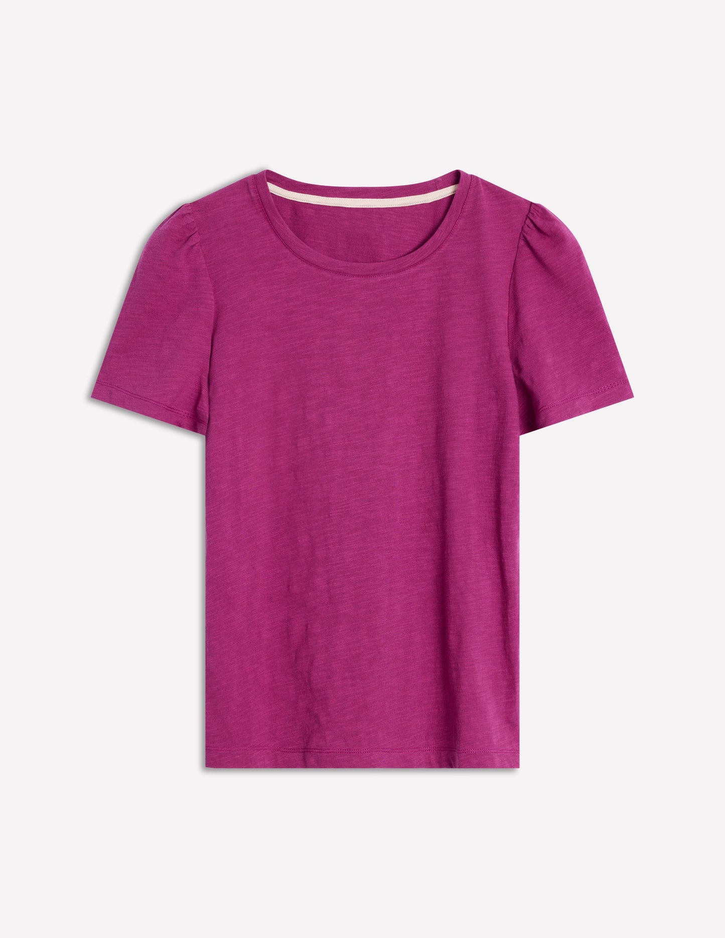 Cotton Puff Sleeve T-Shirt-Rich Magenta