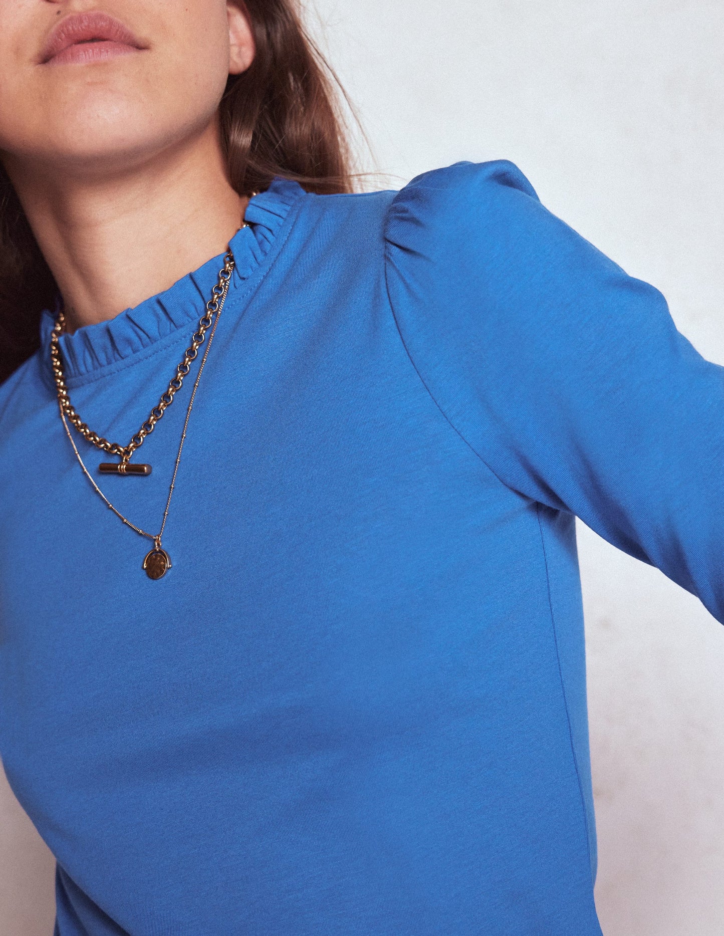 Supersoft Frill Detail Top-Meadow Spring