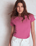 Supersoft Boat Neck T-Shirt-Purple Damson