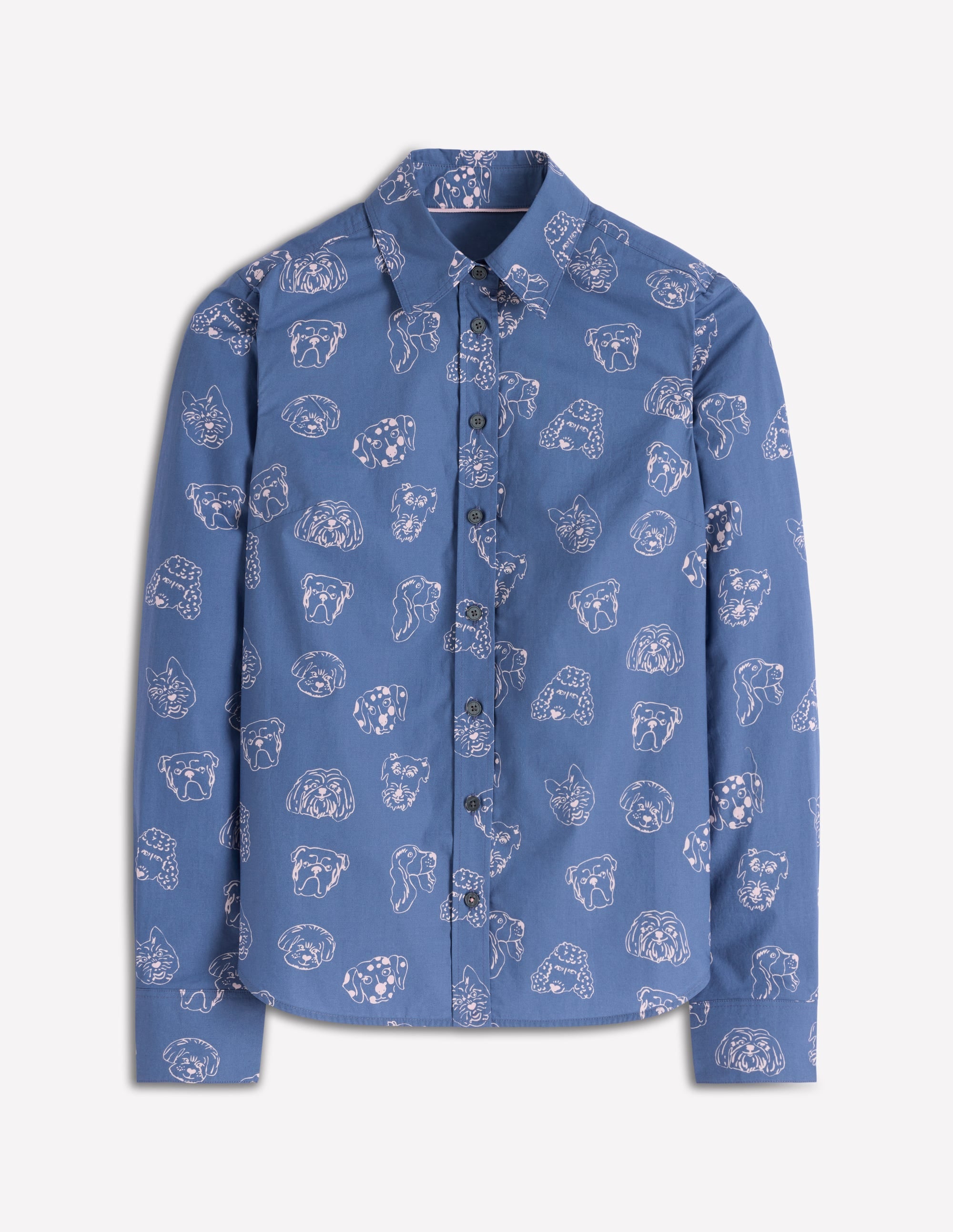 Sienna Cotton Shirt-Blue, Multi Dogs - Image 5