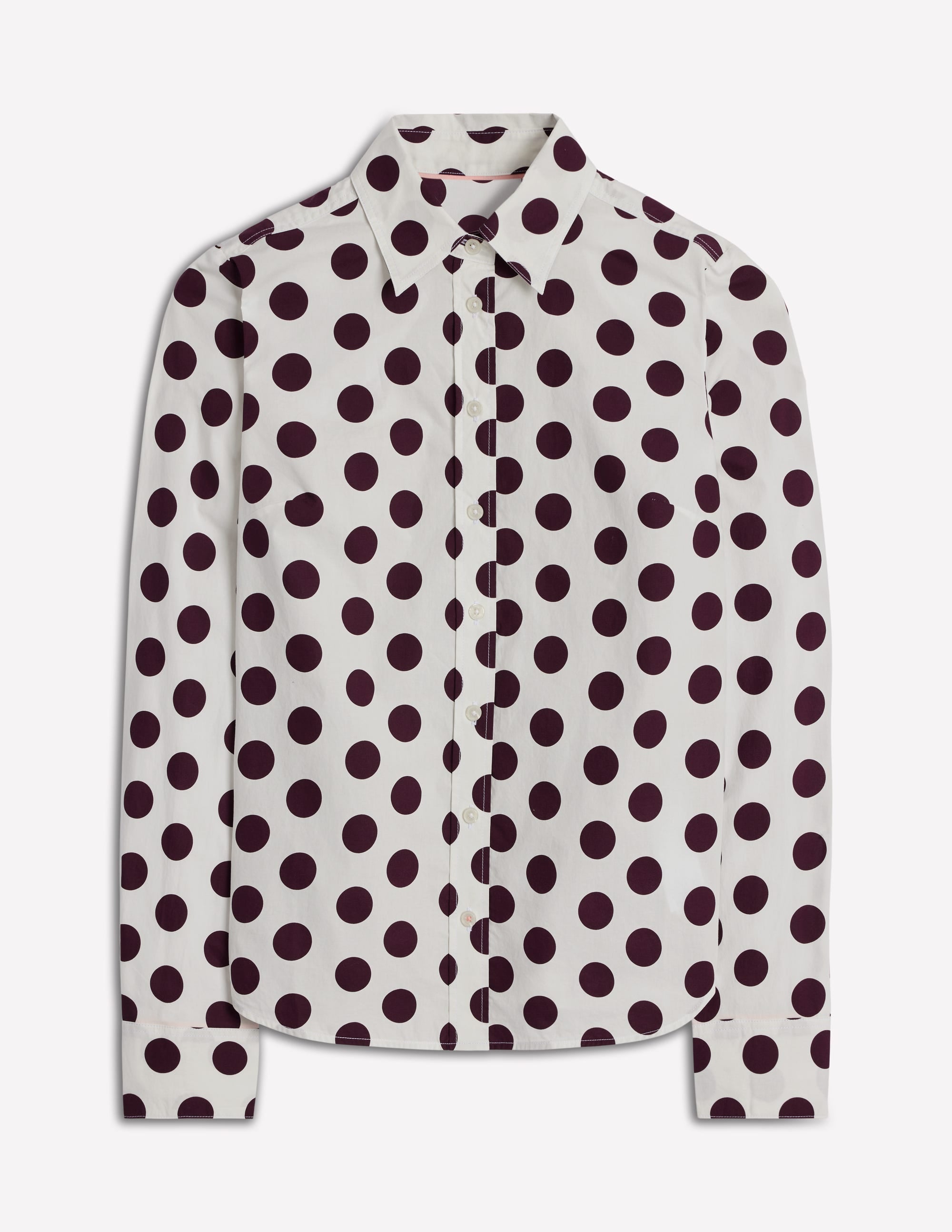 Sienna Cotton Shirt-Deep Wisteria, Spots - Image 5