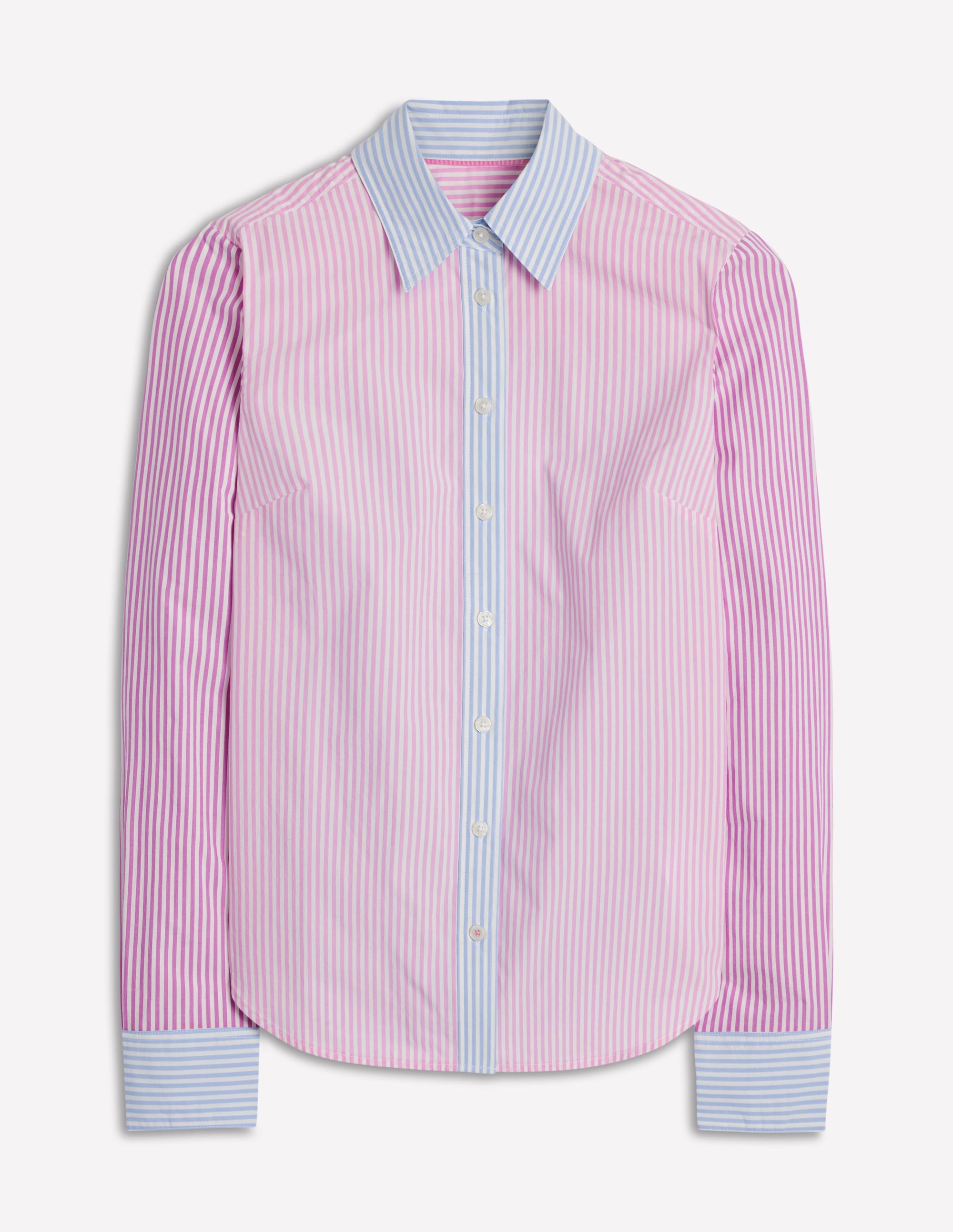 Sienna Cotton Shirt-Hotched, Multi Stripe - Image 6