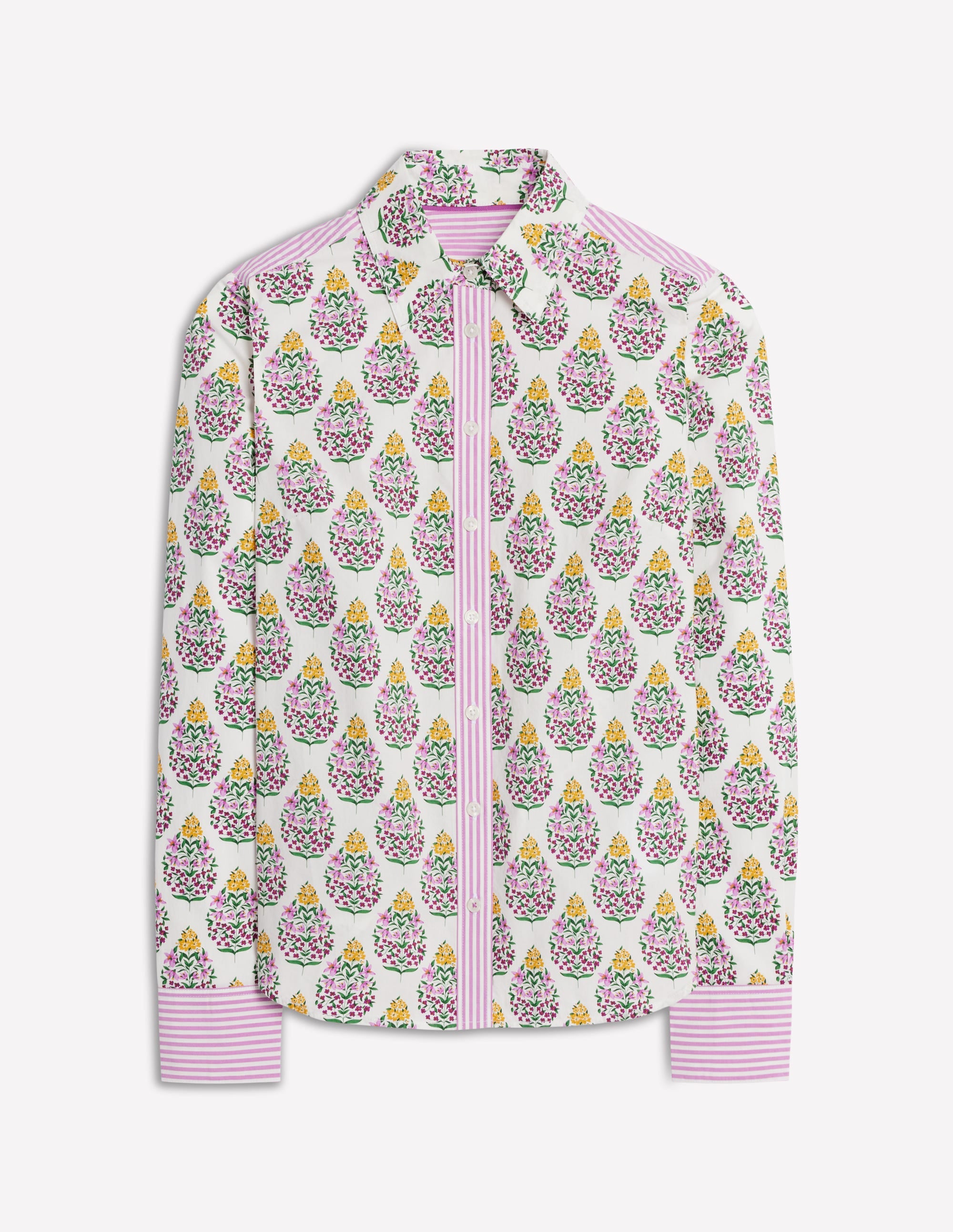 Sienna Cotton Shirt-Multi, Wildflower Bouquet - Image 6